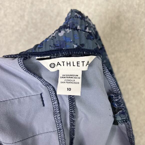 Athleta Allure Navy Blue Avenue Wide Leg Crop Pants Size 10 - Picture 9 of 10